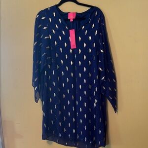 Lilly Pulitzer Royal Blue Dress with Silver Accents